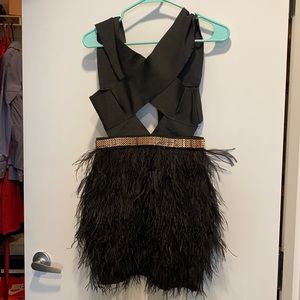 Feather bandage dress